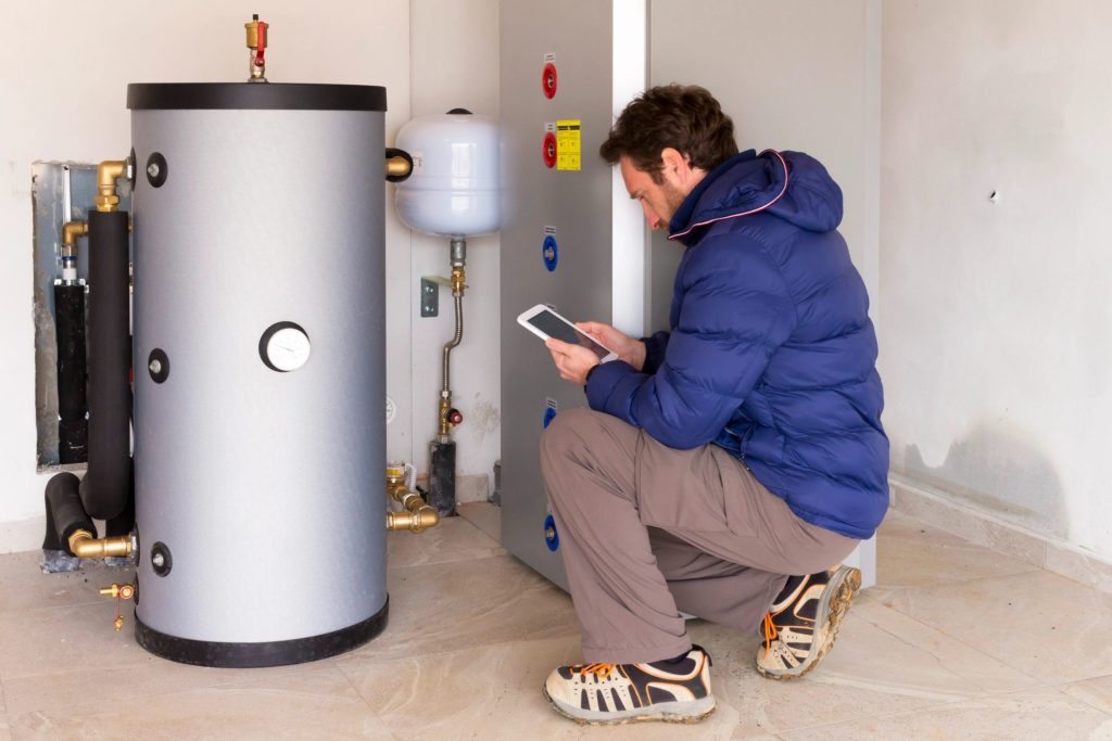 hot water tank install