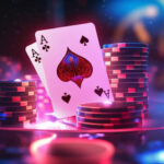 รีวิวคาสิโนออนไลน์ 10 อันดับ พร้อมวิธีเลือกเว็บไซต์คาสิโน pngtree-d-rendering-of-illuminated-neon-lit-casino-chips-and-playing-cards-image_3825408