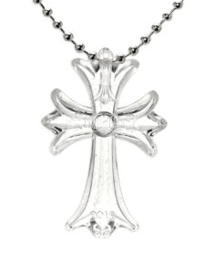 Chrome Hearts necklace with iconic cross design in a bold luxury jewelry style.
